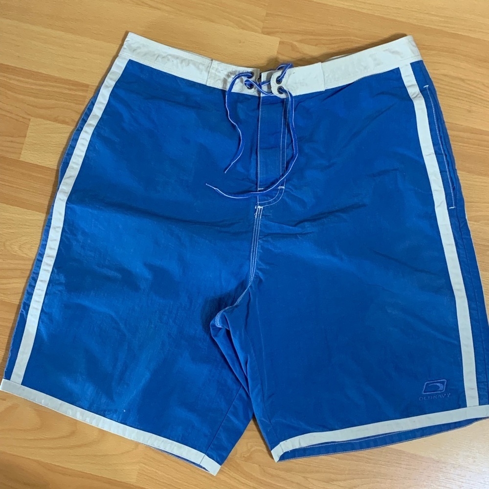 Old Navy blue swimming trunks